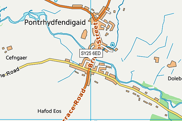 SY25 6ED map - OS VectorMap District (Ordnance Survey)