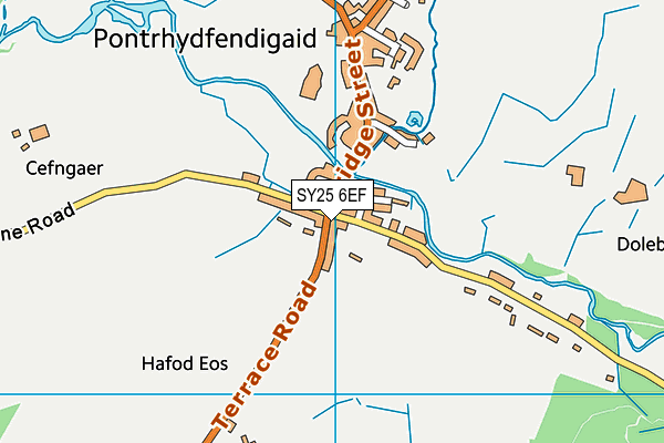 SY25 6EF map - OS VectorMap District (Ordnance Survey)