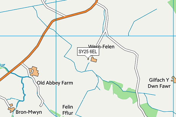 SY25 6EL map - OS VectorMap District (Ordnance Survey)