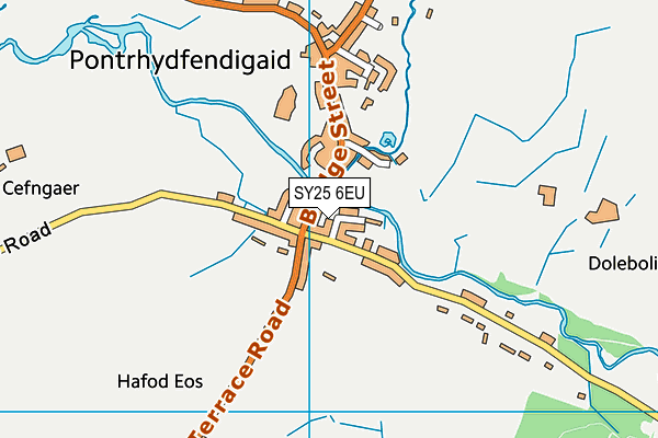 SY25 6EU map - OS VectorMap District (Ordnance Survey)