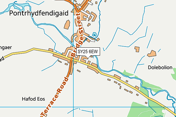 SY25 6EW map - OS VectorMap District (Ordnance Survey)