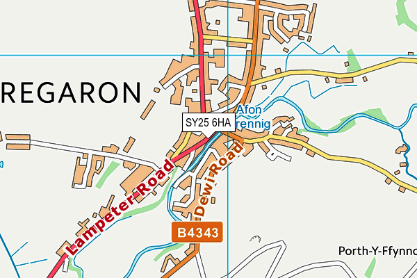 SY25 6HA map - OS VectorMap District (Ordnance Survey)