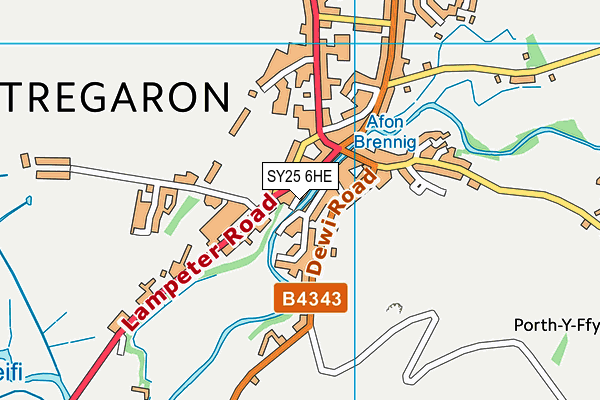 SY25 6HE map - OS VectorMap District (Ordnance Survey)