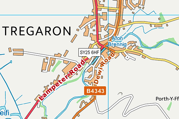 SY25 6HF map - OS VectorMap District (Ordnance Survey)