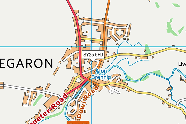 SY25 6HJ map - OS VectorMap District (Ordnance Survey)