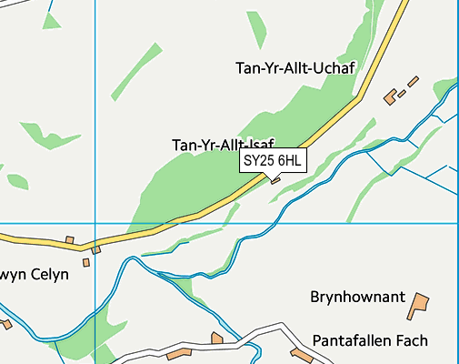 SY25 6HL map - OS VectorMap District (Ordnance Survey)