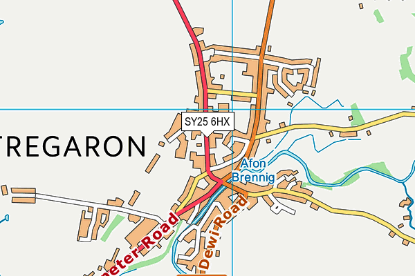 SY25 6HX map - OS VectorMap District (Ordnance Survey)