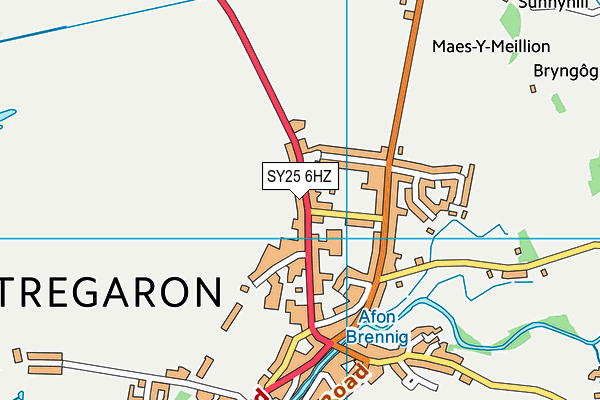 SY25 6HZ map - OS VectorMap District (Ordnance Survey)