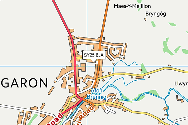 SY25 6JA map - OS VectorMap District (Ordnance Survey)