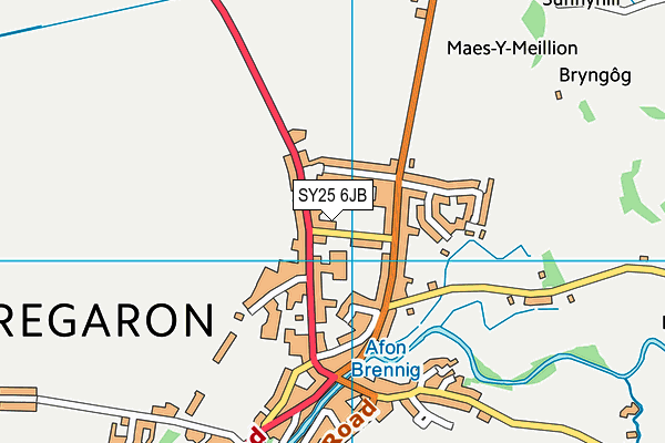 SY25 6JB map - OS VectorMap District (Ordnance Survey)