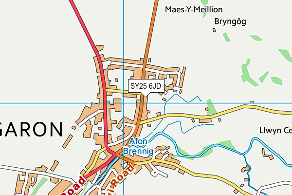 SY25 6JD map - OS VectorMap District (Ordnance Survey)