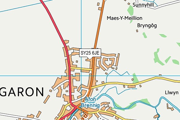 SY25 6JE map - OS VectorMap District (Ordnance Survey)