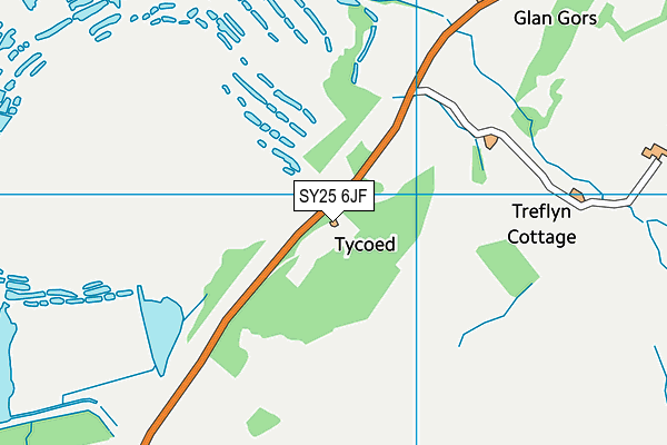 SY25 6JF map - OS VectorMap District (Ordnance Survey)