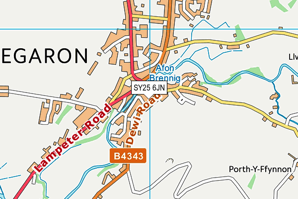 SY25 6JN map - OS VectorMap District (Ordnance Survey)