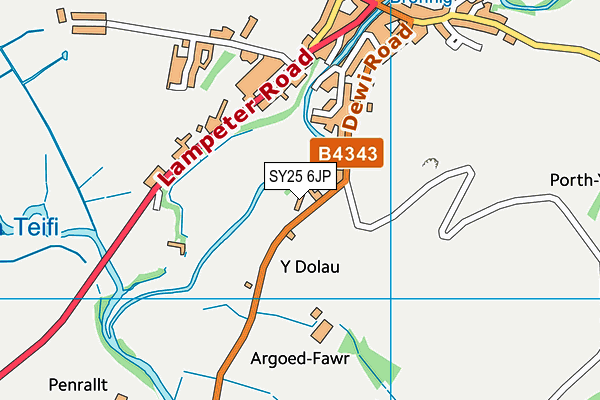 SY25 6JP map - OS VectorMap District (Ordnance Survey)