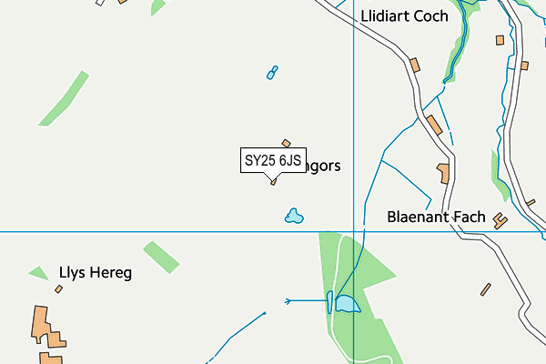 SY25 6JS map - OS VectorMap District (Ordnance Survey)