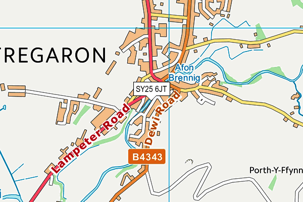 SY25 6JT map - OS VectorMap District (Ordnance Survey)