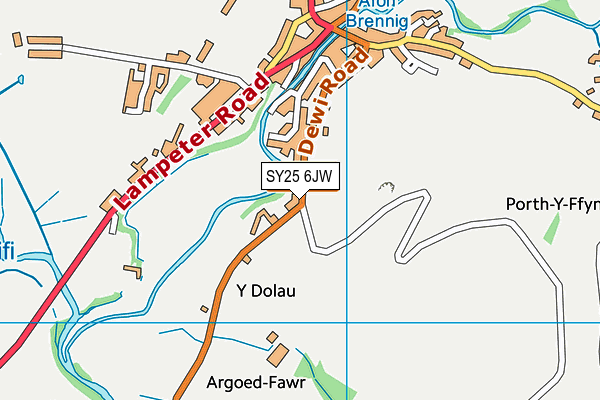 SY25 6JW map - OS VectorMap District (Ordnance Survey)