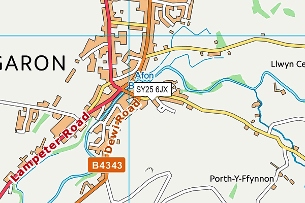 SY25 6JX map - OS VectorMap District (Ordnance Survey)