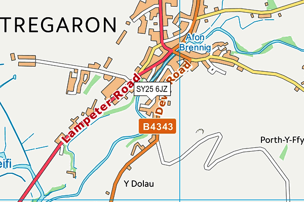 SY25 6JZ map - OS VectorMap District (Ordnance Survey)