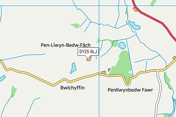 SY25 6LJ map - OS VectorMap District (Ordnance Survey)