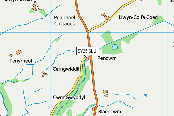 SY25 6LU map - OS VectorMap District (Ordnance Survey)