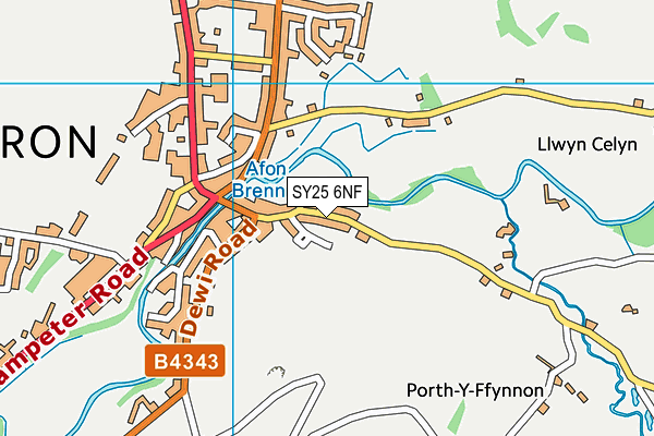 SY25 6NF map - OS VectorMap District (Ordnance Survey)