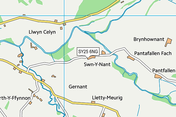 SY25 6NG map - OS VectorMap District (Ordnance Survey)