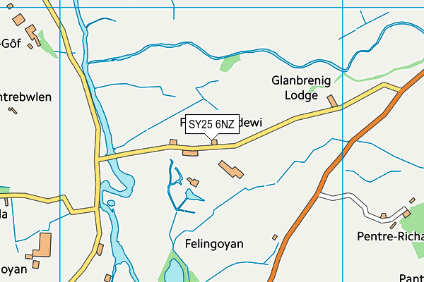 SY25 6NZ map - OS VectorMap District (Ordnance Survey)