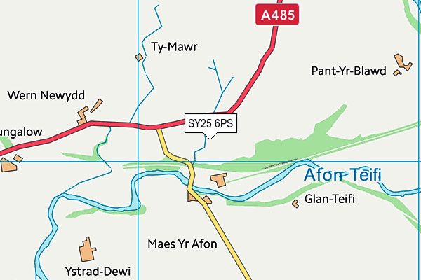 SY25 6PS map - OS VectorMap District (Ordnance Survey)