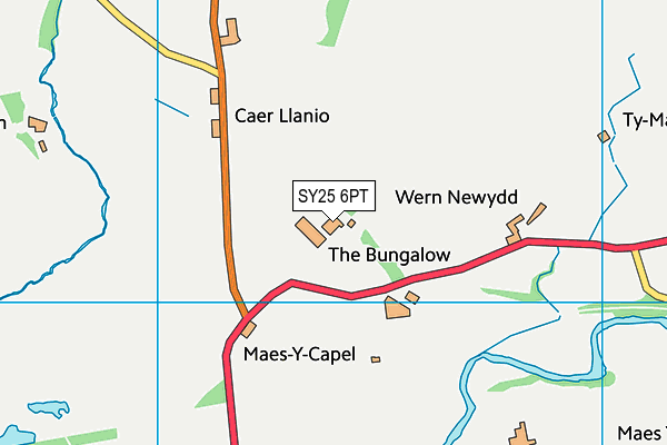 SY25 6PT map - OS VectorMap District (Ordnance Survey)