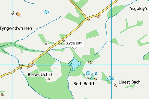 SY25 6PY map - OS VectorMap District (Ordnance Survey)