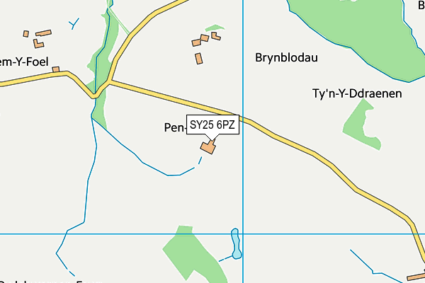 SY25 6PZ map - OS VectorMap District (Ordnance Survey)