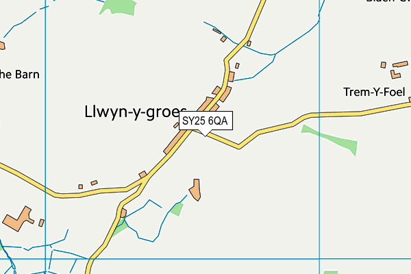 SY25 6QA map - OS VectorMap District (Ordnance Survey)