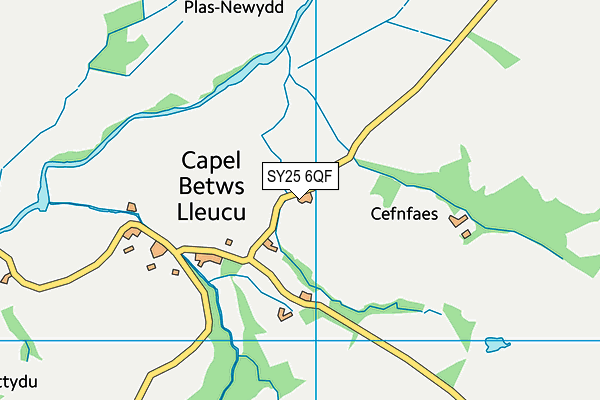 SY25 6QF map - OS VectorMap District (Ordnance Survey)