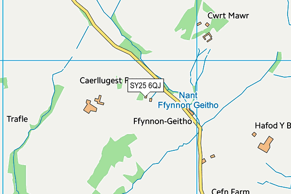 SY25 6QJ map - OS VectorMap District (Ordnance Survey)