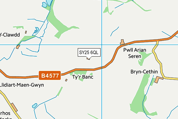 SY25 6QL map - OS VectorMap District (Ordnance Survey)