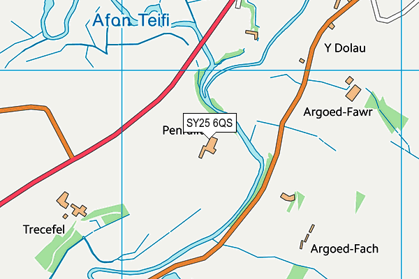 SY25 6QS map - OS VectorMap District (Ordnance Survey)