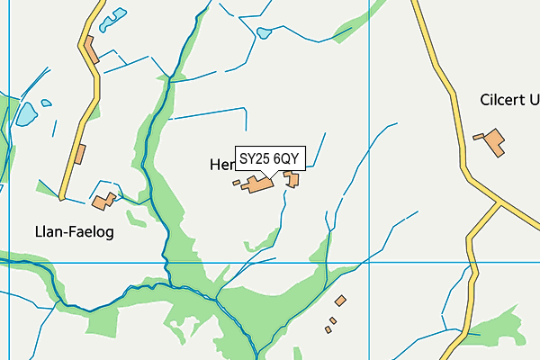 SY25 6QY map - OS VectorMap District (Ordnance Survey)