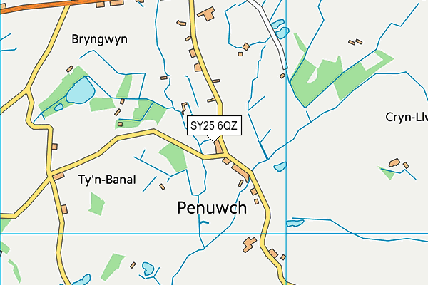 SY25 6QZ map - OS VectorMap District (Ordnance Survey)