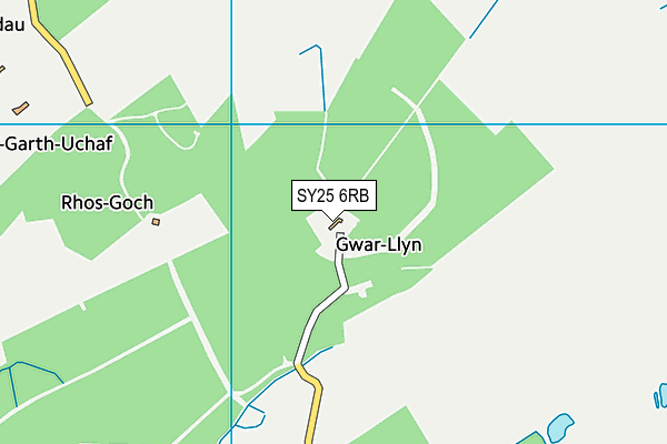 SY25 6RB map - OS VectorMap District (Ordnance Survey)
