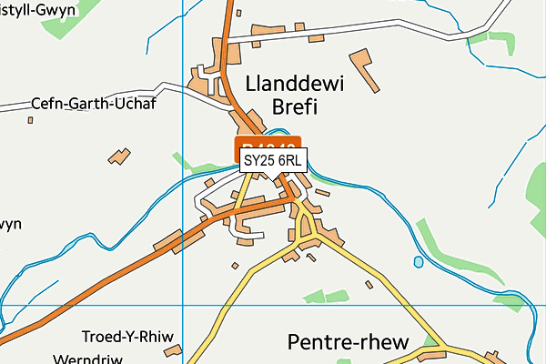 SY25 6RL map - OS VectorMap District (Ordnance Survey)