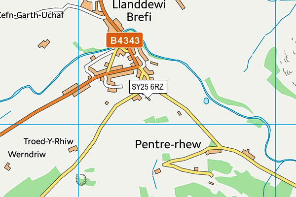 SY25 6RZ map - OS VectorMap District (Ordnance Survey)