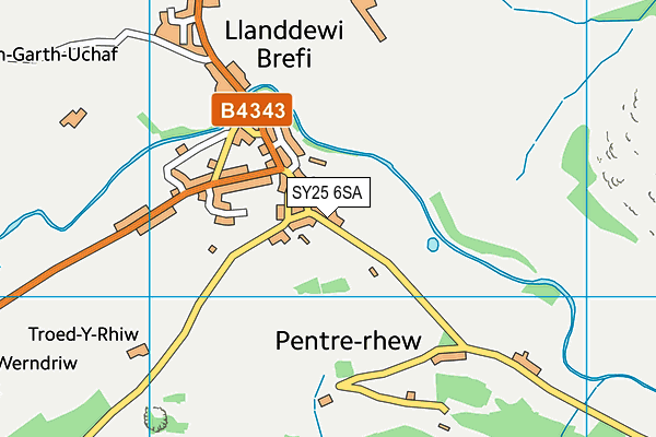 SY25 6SA map - OS VectorMap District (Ordnance Survey)