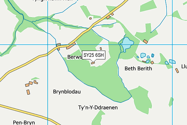 SY25 6SH map - OS VectorMap District (Ordnance Survey)