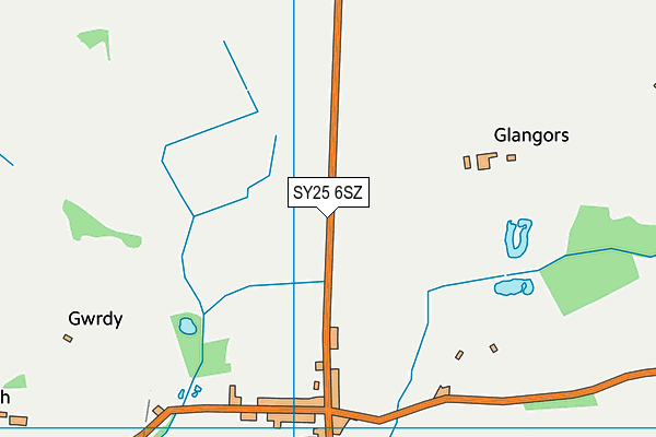 SY25 6SZ map - OS VectorMap District (Ordnance Survey)