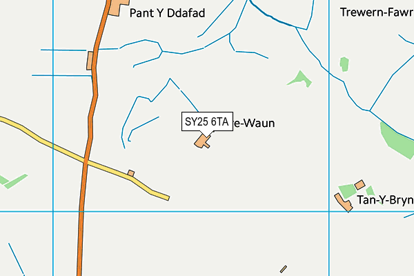SY25 6TA map - OS VectorMap District (Ordnance Survey)