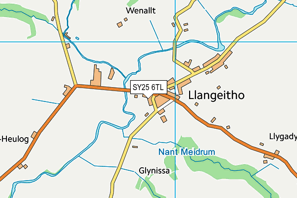 SY25 6TL map - OS VectorMap District (Ordnance Survey)