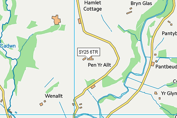 SY25 6TR map - OS VectorMap District (Ordnance Survey)