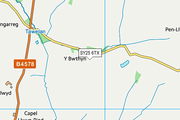 SY25 6TX map - OS VectorMap District (Ordnance Survey)